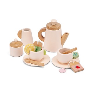Tea set on serving tray